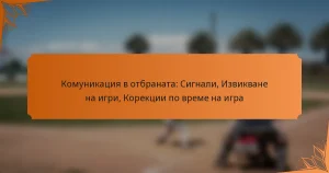 Комуникация в отбраната: Сигнали, Извикване на игри, Корекции по време на игра